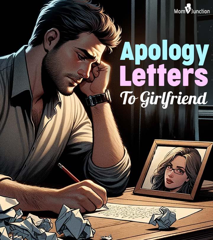 A guy writing an apology letter for his girlfriend