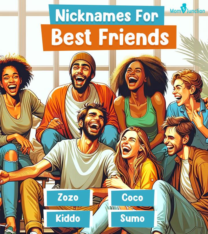 A group of friends are laughing