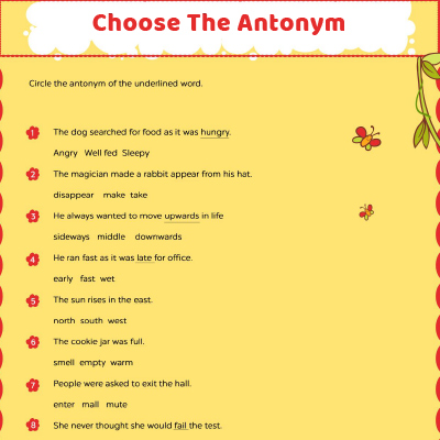 Choose The Antonyms