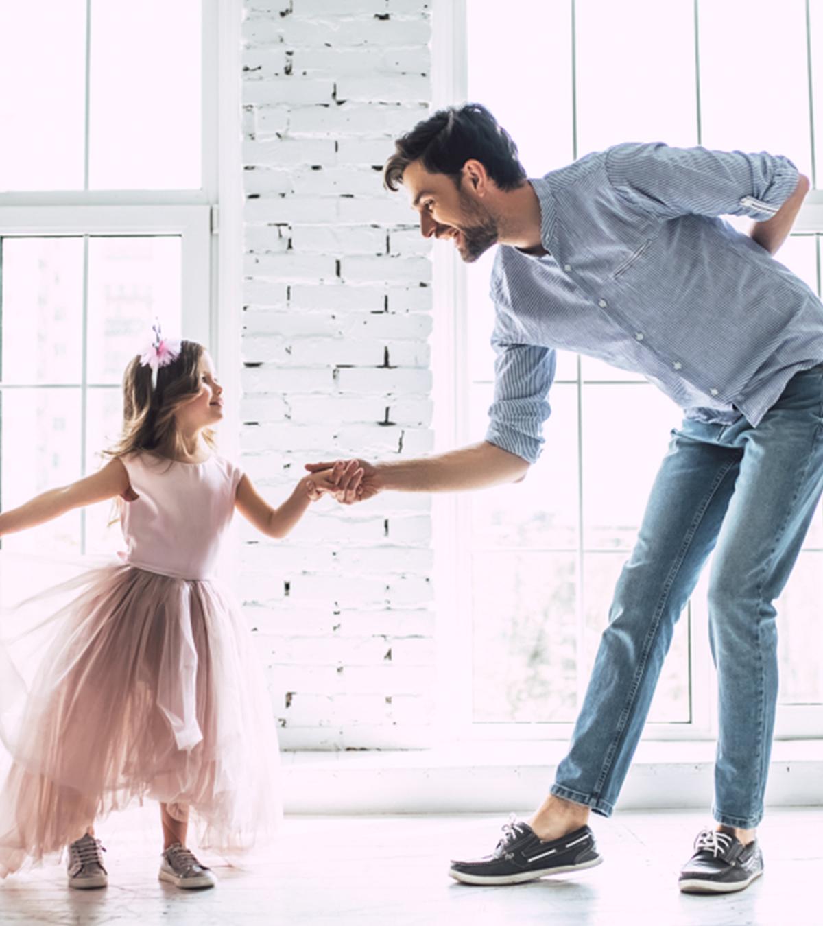 Father Daughter Doing Dance In A Song