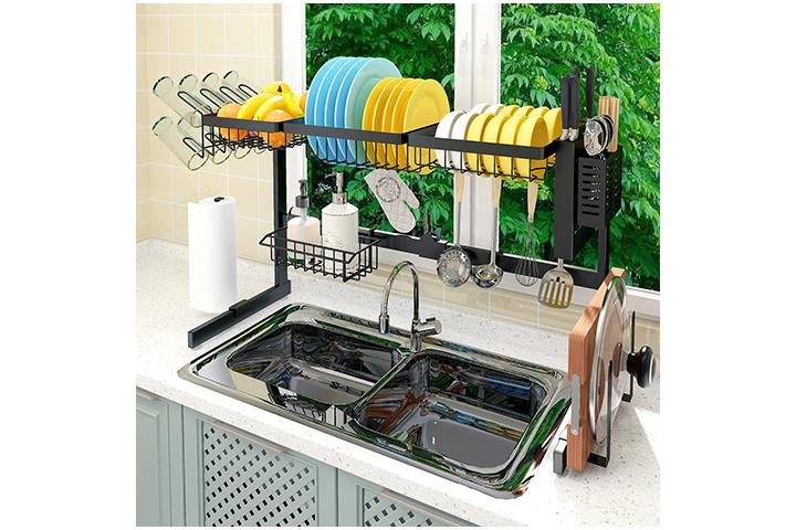 Simple Houseware Large Over Sink Counter Top Dish Drainer Drying