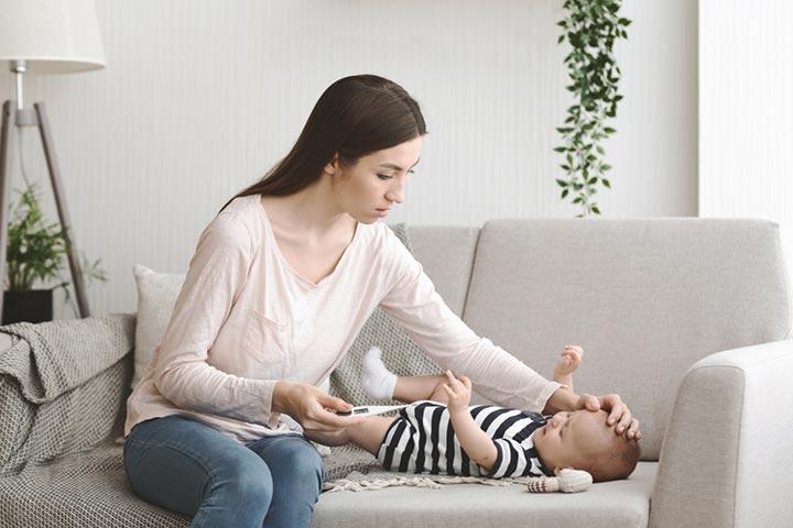 Babies with circumoral cyanosis may also experience fever.