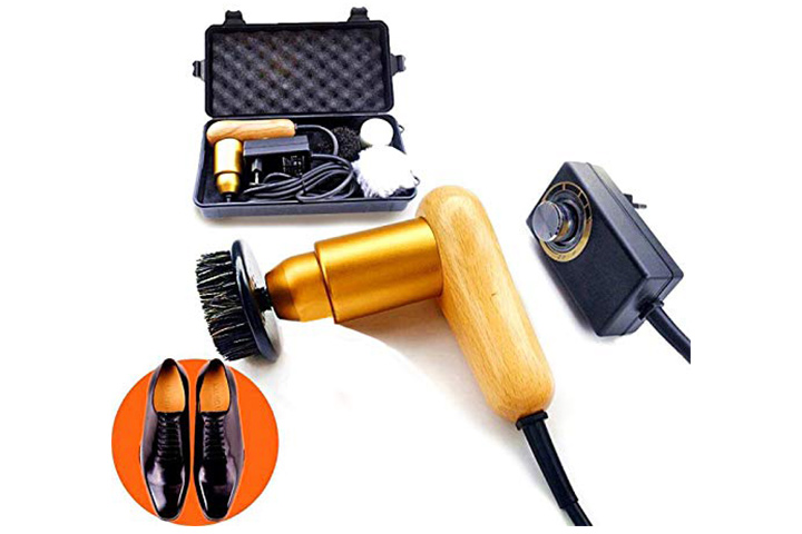 Topboutique Electric Shoe Shine Kit,Electric Shoe Polisher Brush