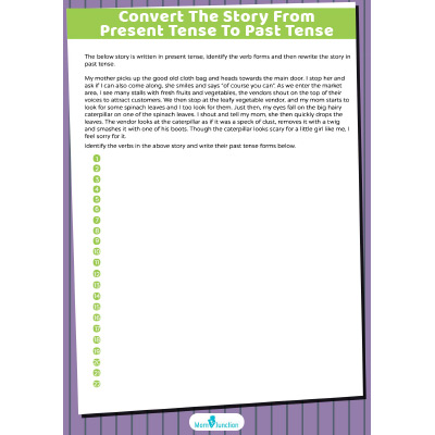 Identify And Convert The Verb Forms In The Story