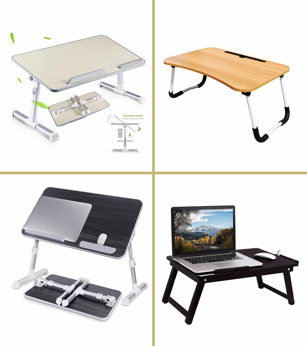 Folding Laptop Table Adjustable Lifting Laptop Desk Notebook Table for Bed  Sofa Reading Outdoor Portable Study table