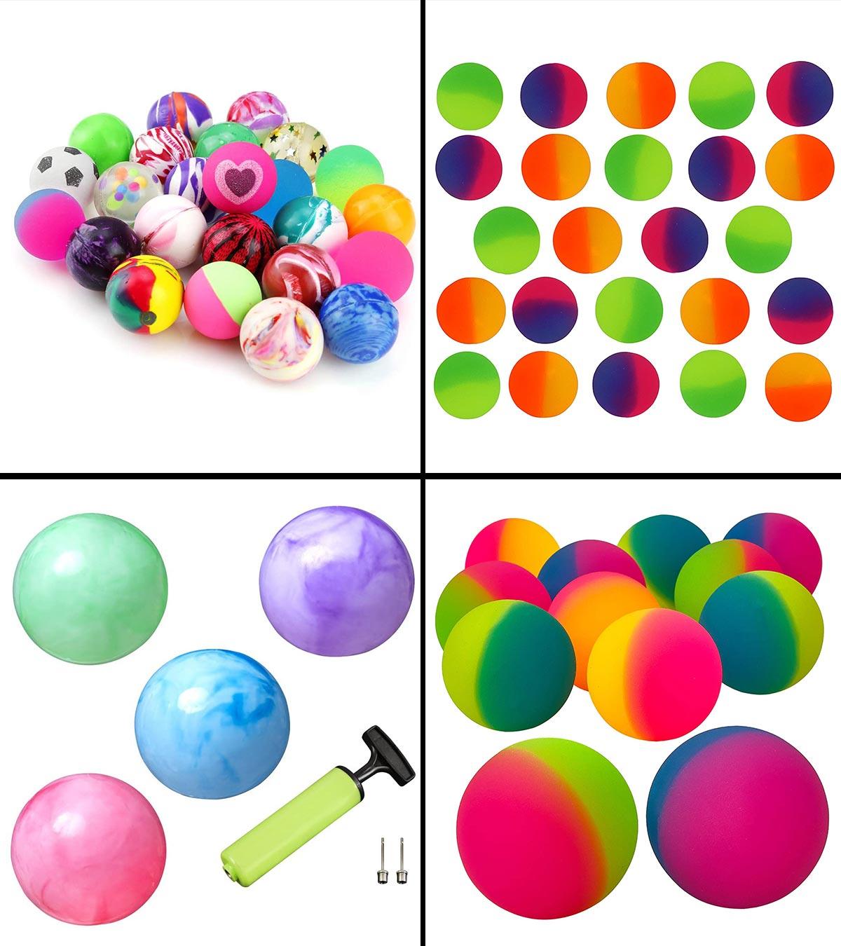 Rubber & Plastic Crazy ball Set (Multicolour) - 24 Balls (Standard Size)