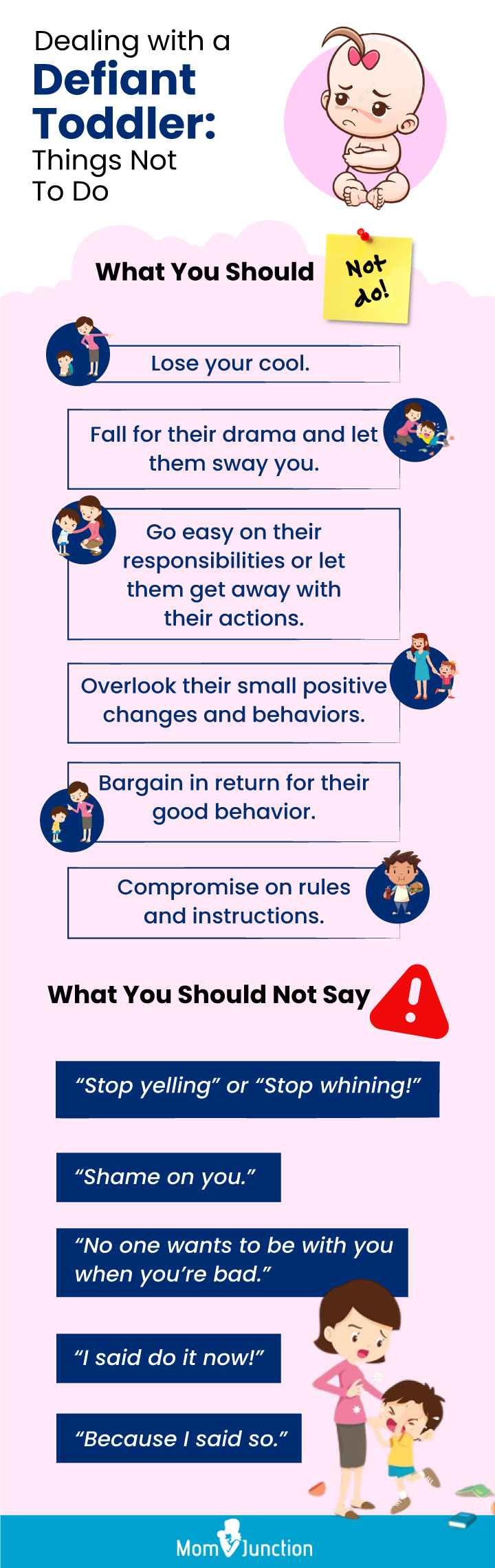 dealing with a defiant toddler (infographic)