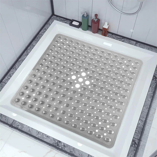  Gorilla Grip Patented Shower and Bathtub Mat, 21x21, Small  Square Shower Stall Floor Mats with Suction Cups and Drainage Holes,  Machine Washable and Soft on Feet, Bathroom Accessories, Clear : Home