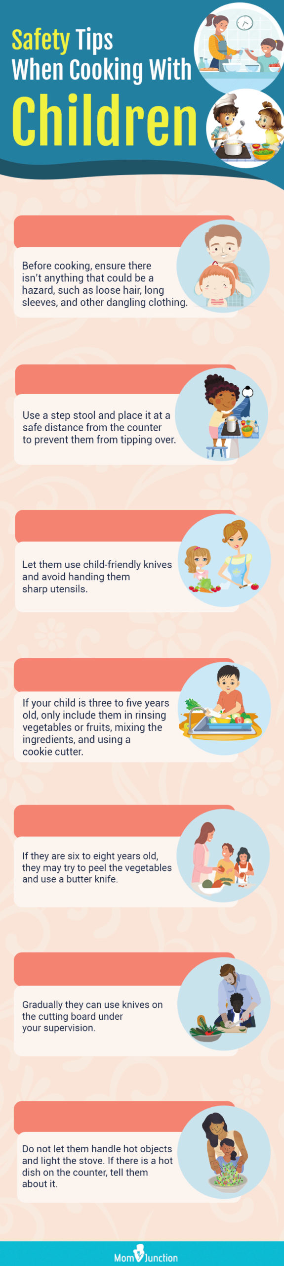 safety tips when cooking with children (infographic)