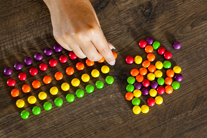 Sorting And Counting Candy maths activity for kids