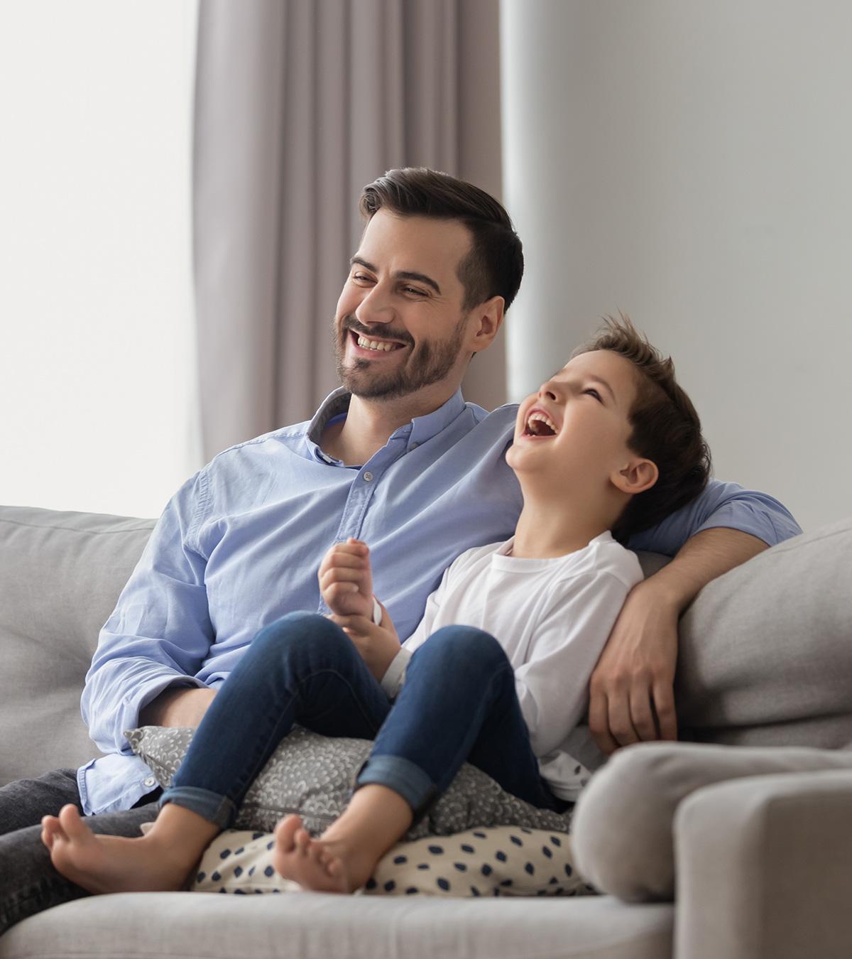 Kid Sharing Jokes About Dads
