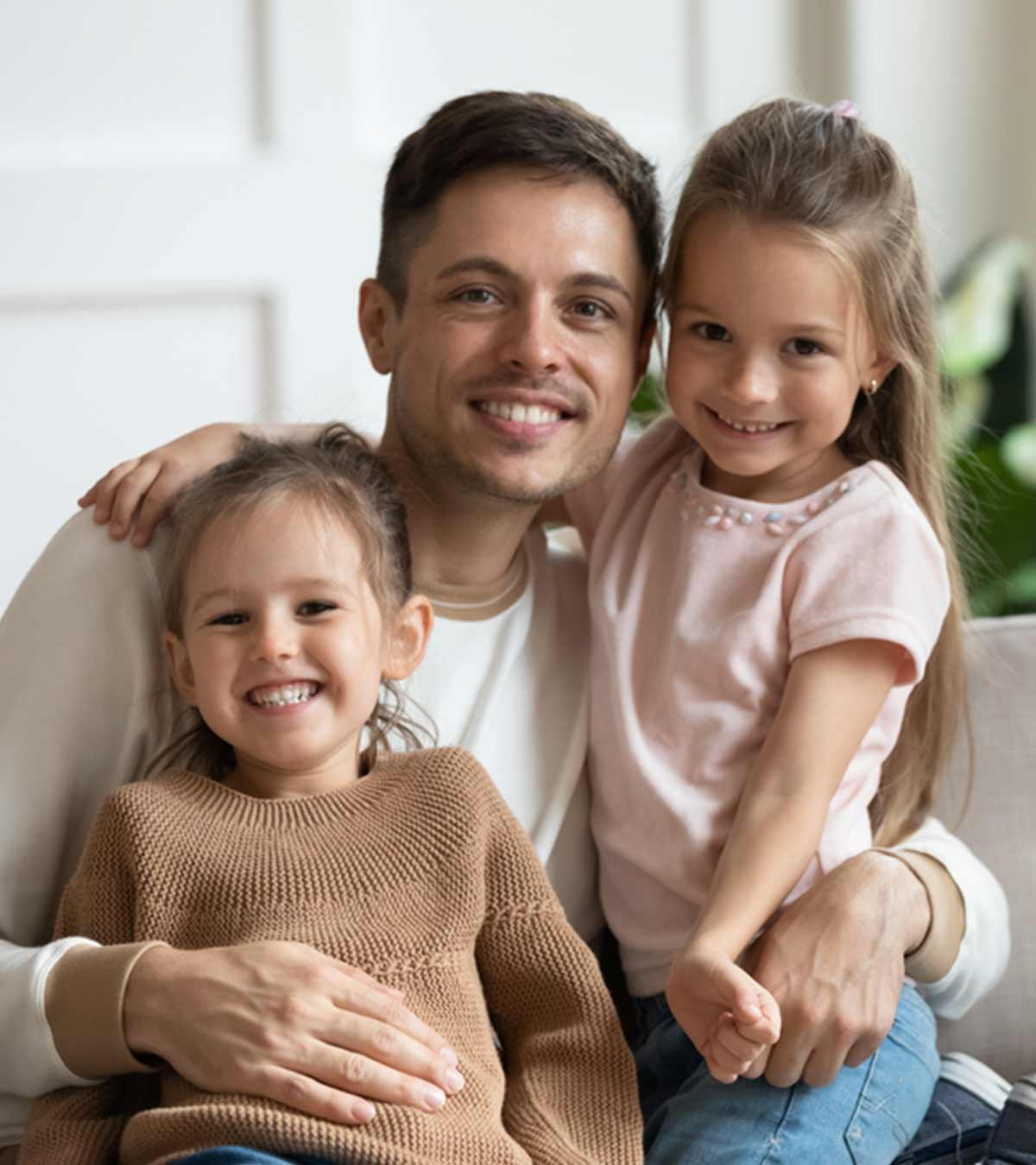 Children are smiling with their uncle