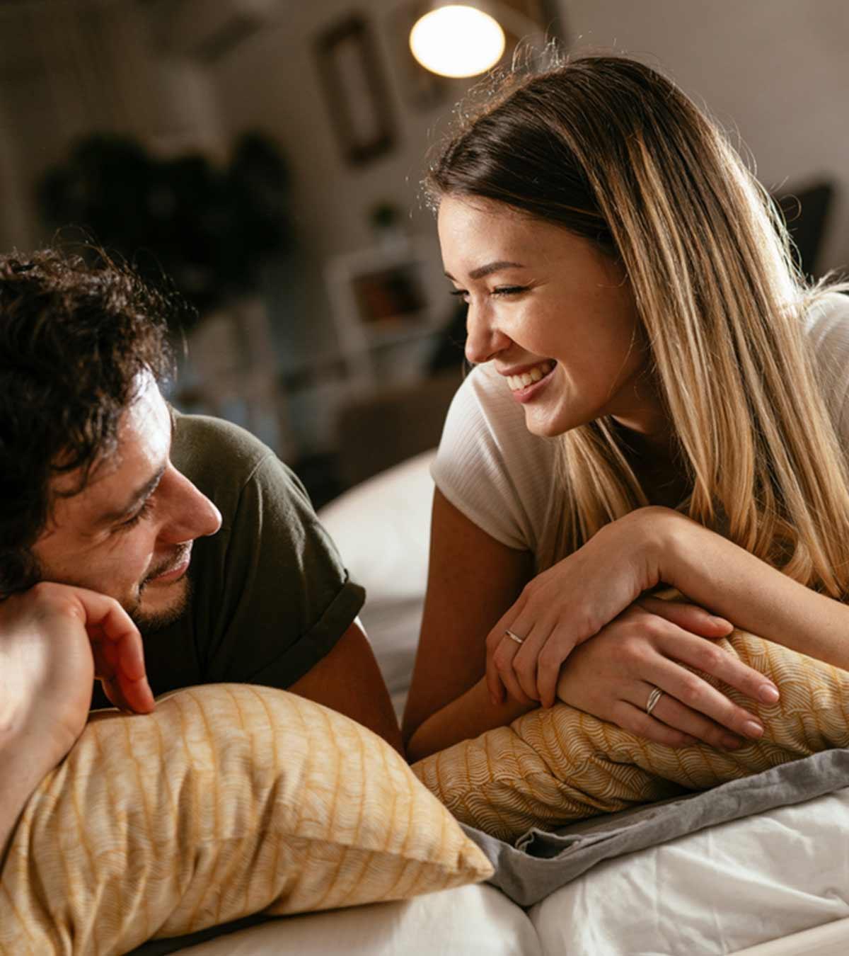 A couple talking