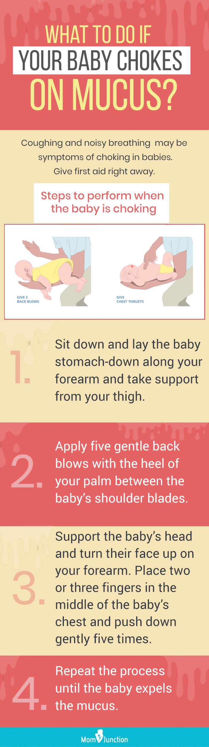 what to do if your baby chokes on mucus (infographic)