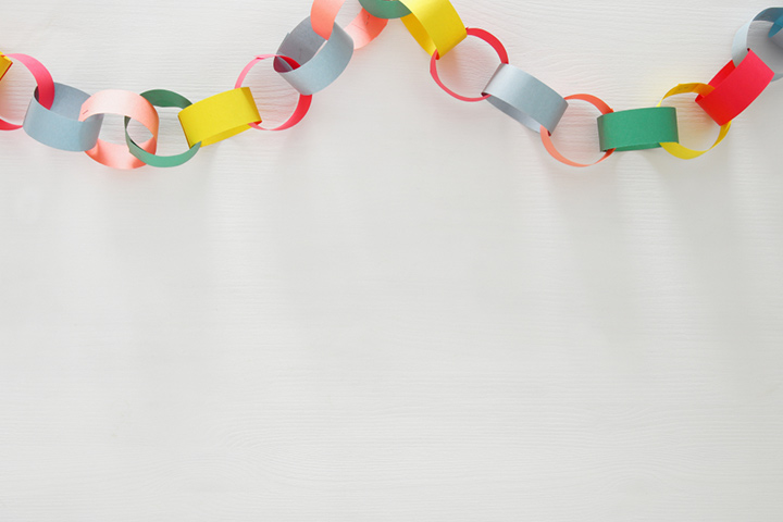 Making paper chains, kindness activity for kids