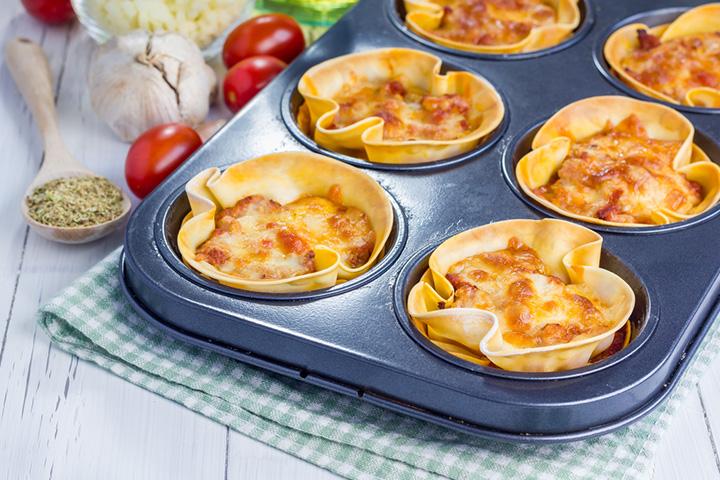 Mini lasagna cups kids-friendly appetizers