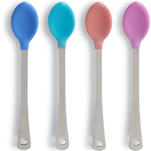 PrimaStella Silicone Chew Spoon Set for Babies and Toddlers | Safety Tested  | BPA Free | Microwave, Dishwasher and Freezer Safe