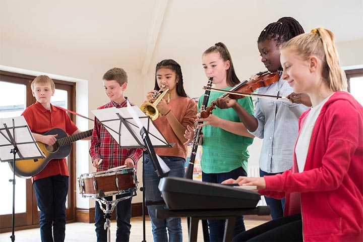 Organize a band, talent show ideas for kids