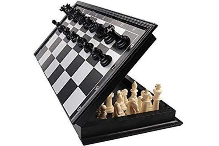 Chess Sets Travel Board Games: Magnetic Folding Chess Board with  Instructions Teen Gifts Family Games Educational Toys for Kids and Adults  9.5 Inch