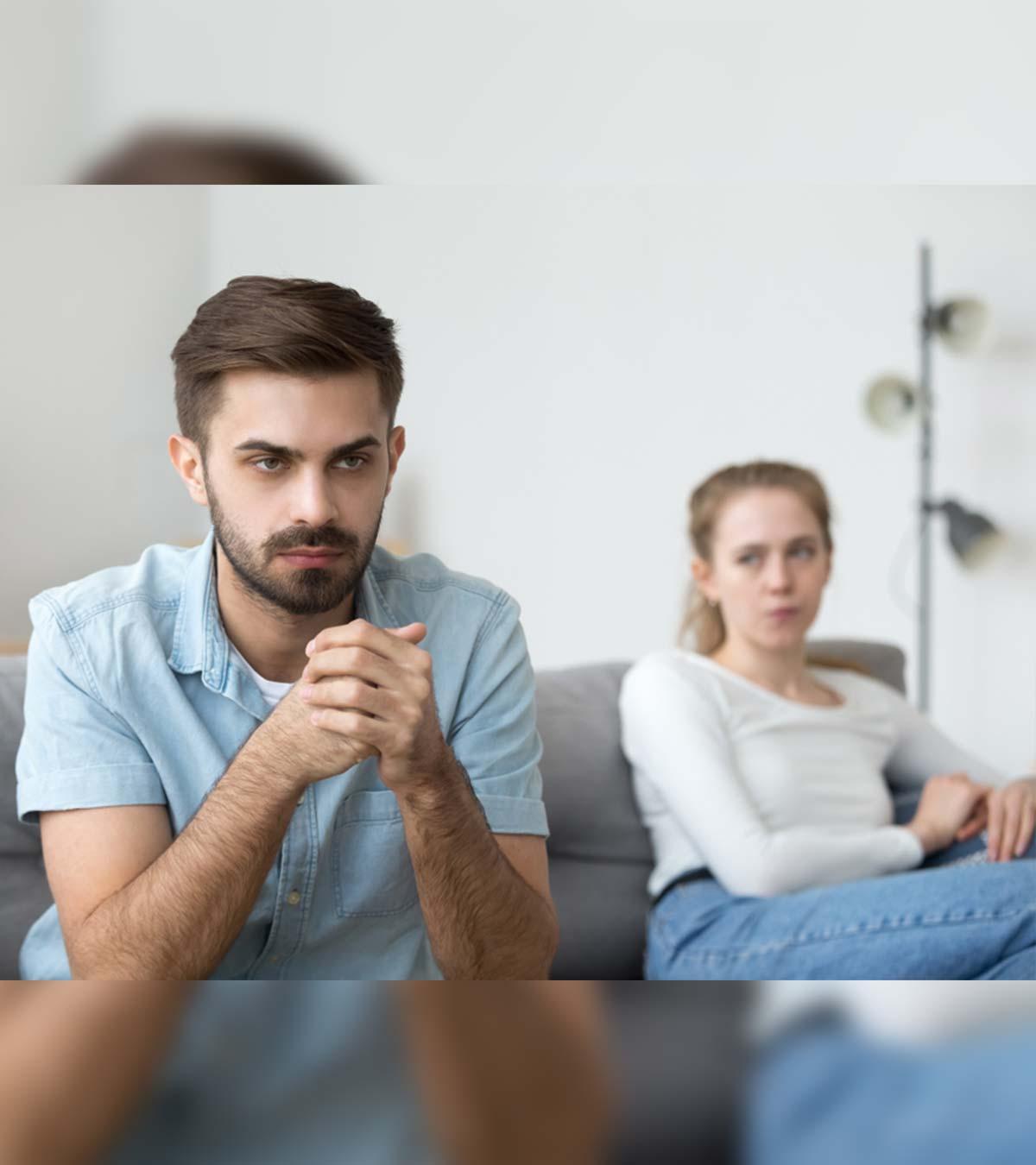 Man Looking Frustrated With His Wife