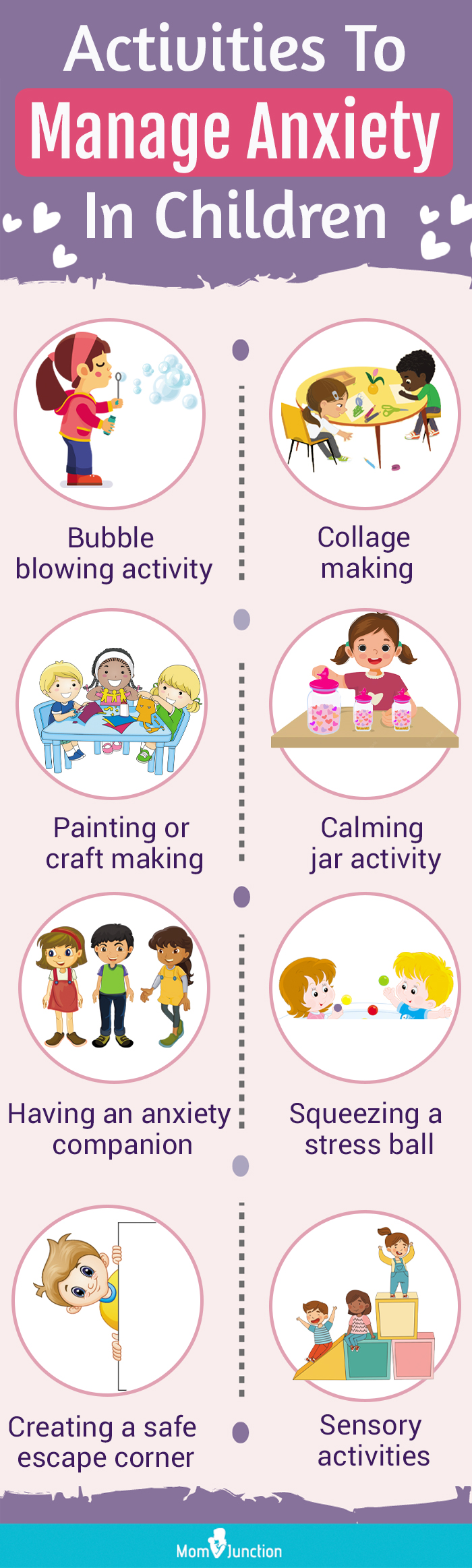 activities to manage anxiety in children (infographic)