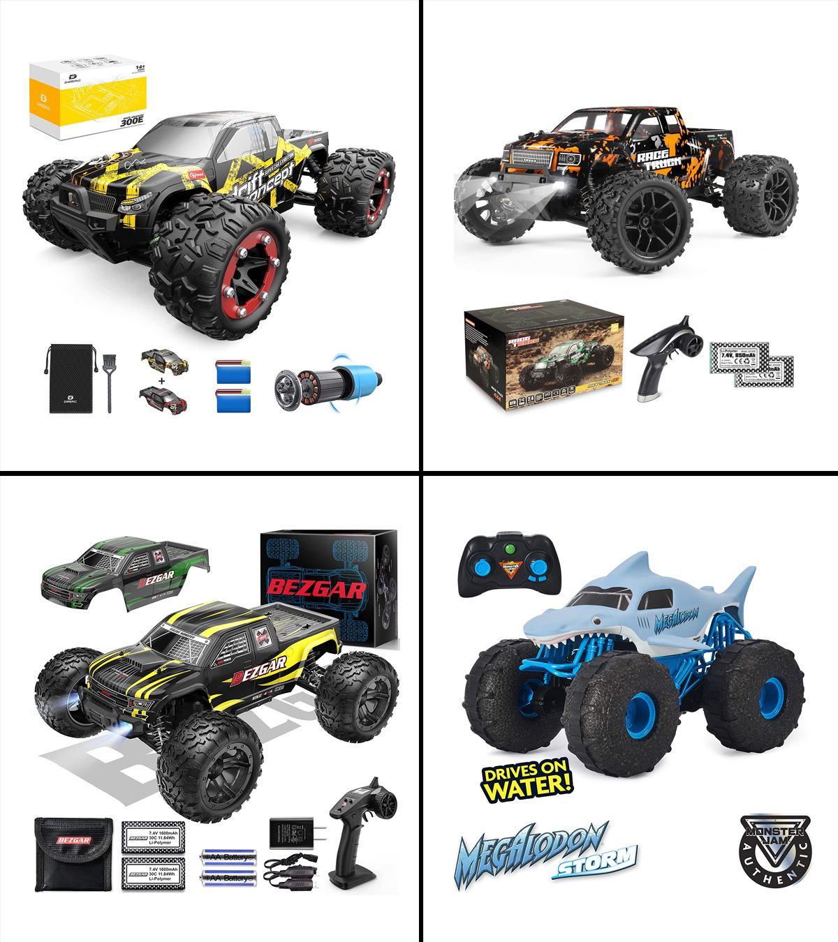 HAIBOXING Remote Control Car 1:16 RC Monster Truck, Waterproof RTR All  Terrain RC Car 36 km/h, Remote Control Toy for Children and Adults
