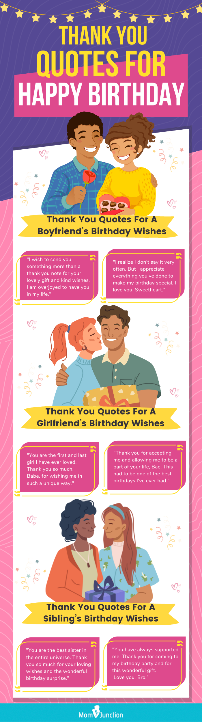 thank you quotes for birthday party