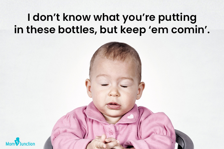 Baby bottle meme for kids