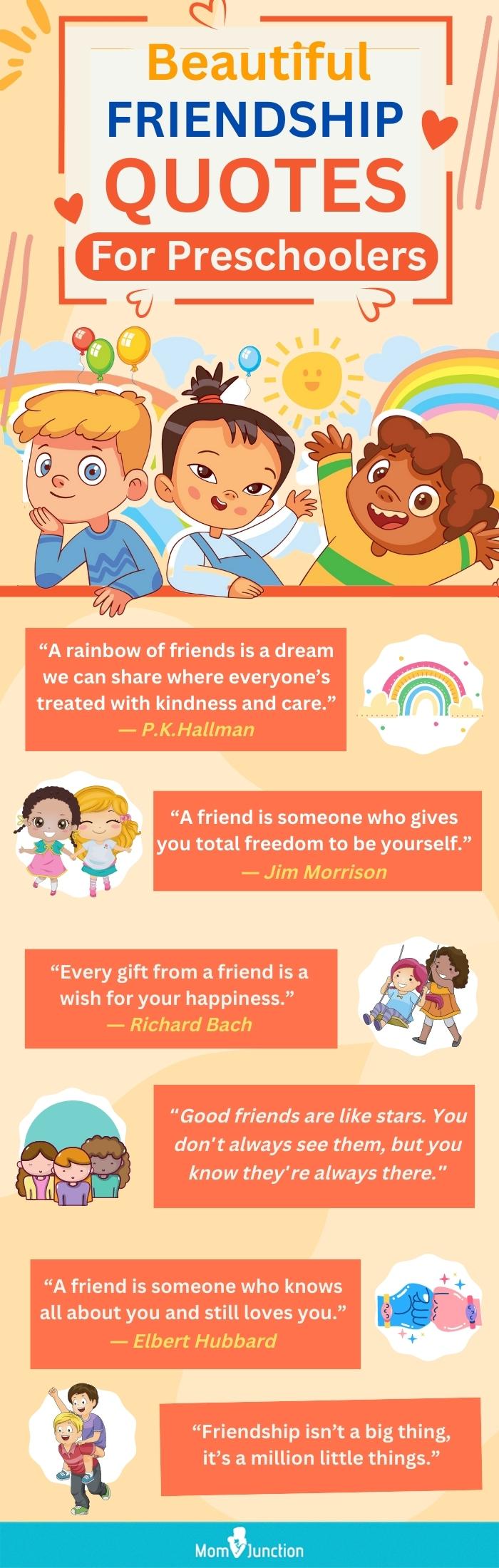 friendship quotes for preschoolers (infographic)