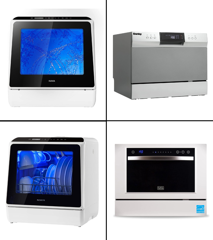 Countertop Dishwasher with Water Tank. With child lock, hot drying