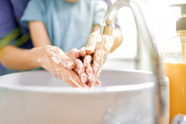 Frequent hand washing helps prevent the Fifth disease in children