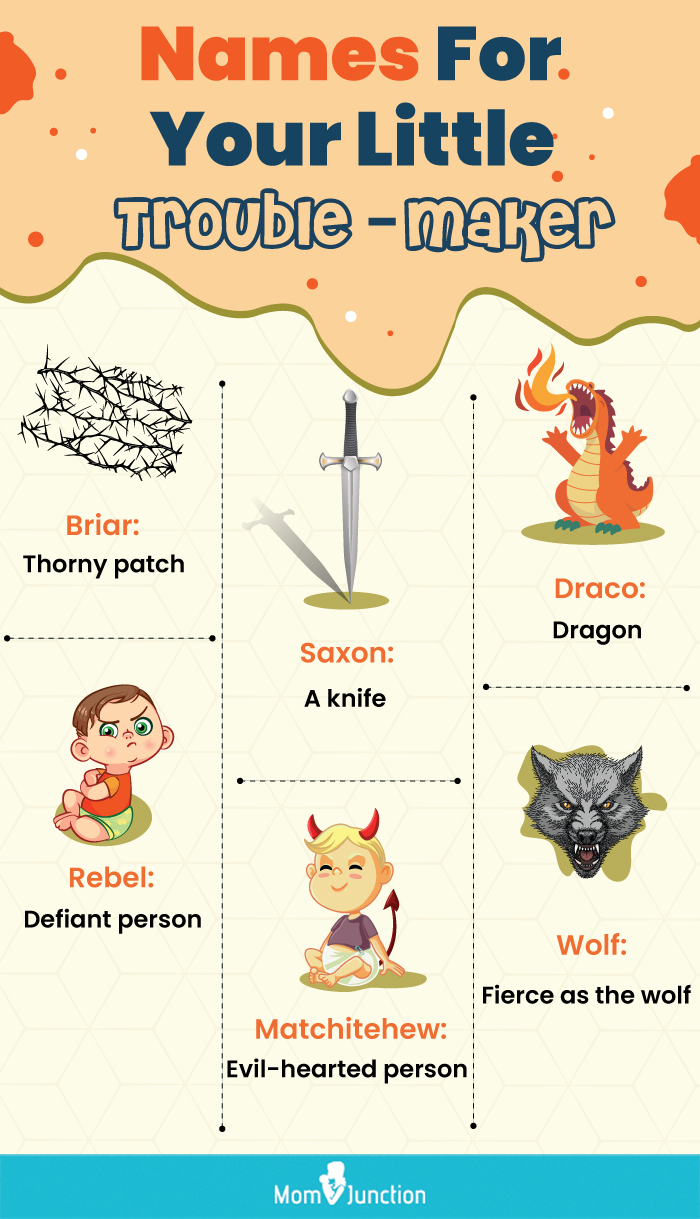 names for your little trouble maker (infographic)