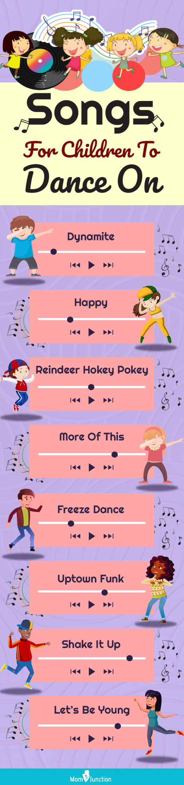 songs for children to dance on (infographic)
