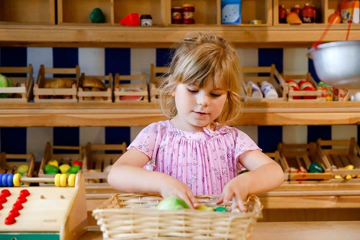 Grocery store, dramatic pretend play for toddlers