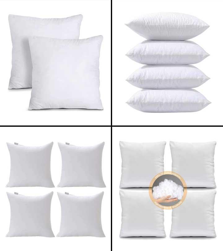 MIULEE 18x18 Pillow Inserts Set of 2, Square Decorative Throw