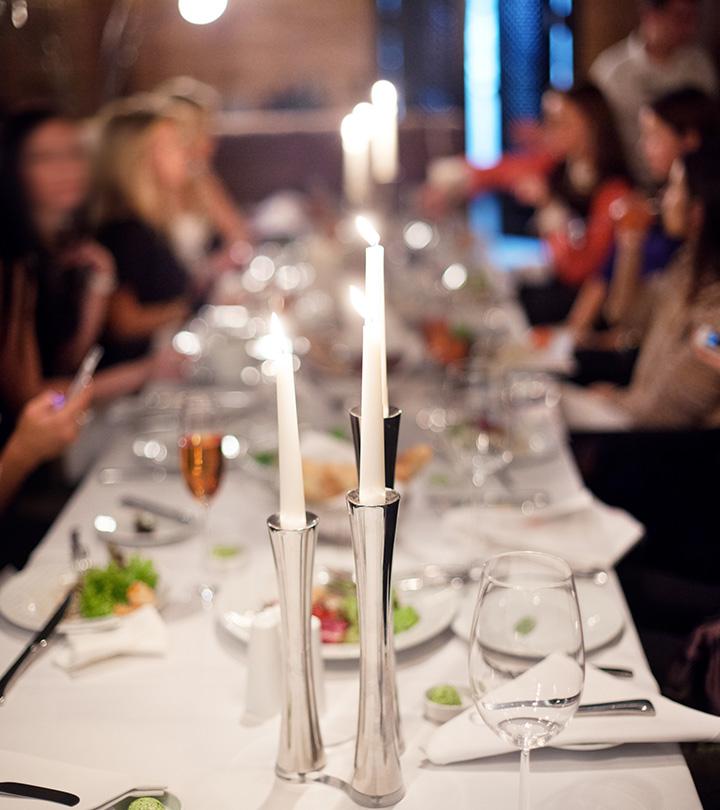 Group of people enjoying the birthday dinner