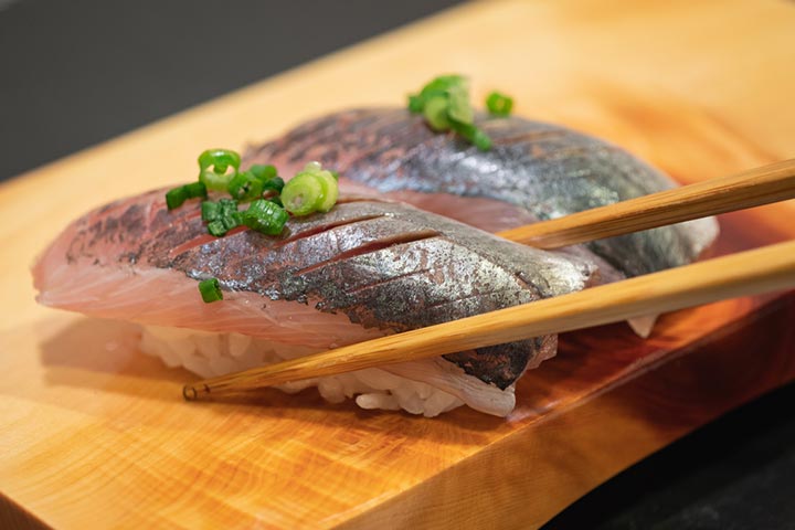 Avoid having mackerel sushi 