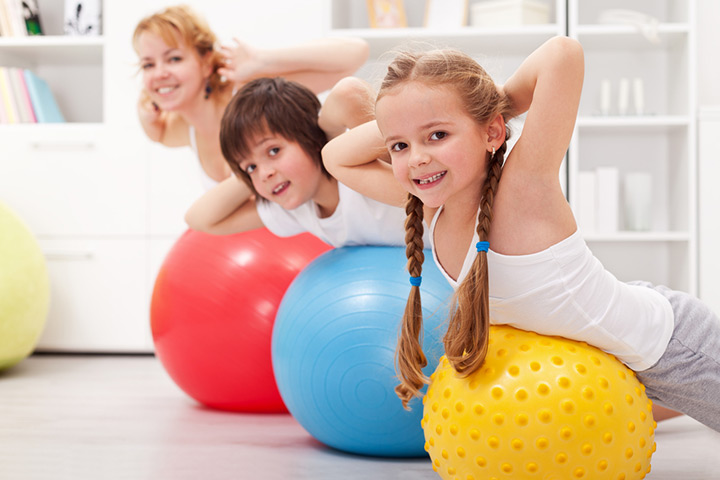 Exercise ball activities for kids with adhd
