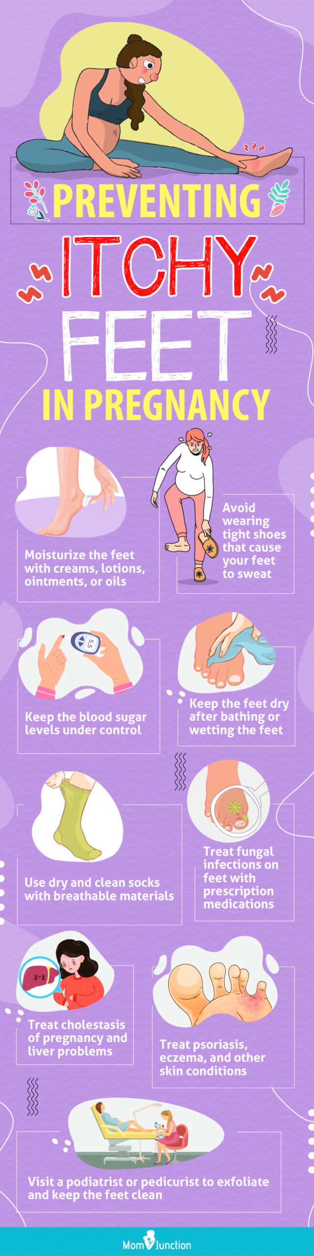 prevention of itchy feet in pregnancy (infographic)