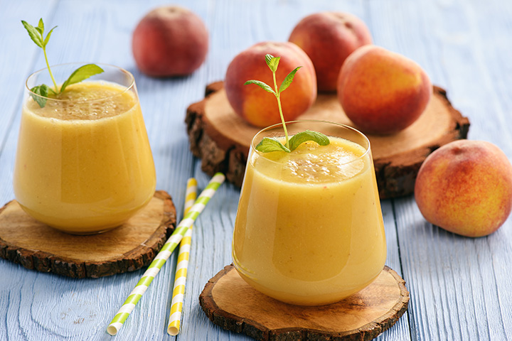 Peach pie smoothie for toddlers