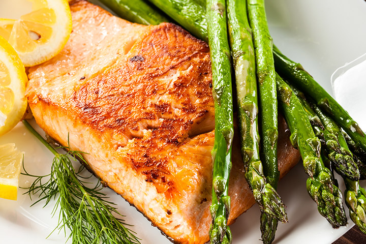 Salmon with asparagus recipe for kids