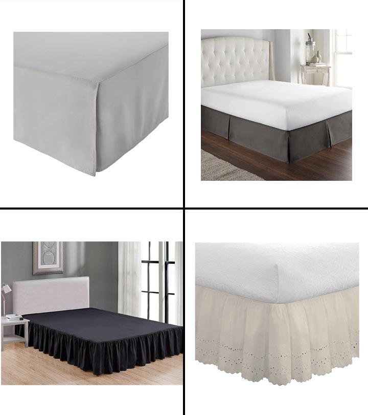 Wrap Around Bed Skirts With Center & Corner Pleats, Dust Ruffle