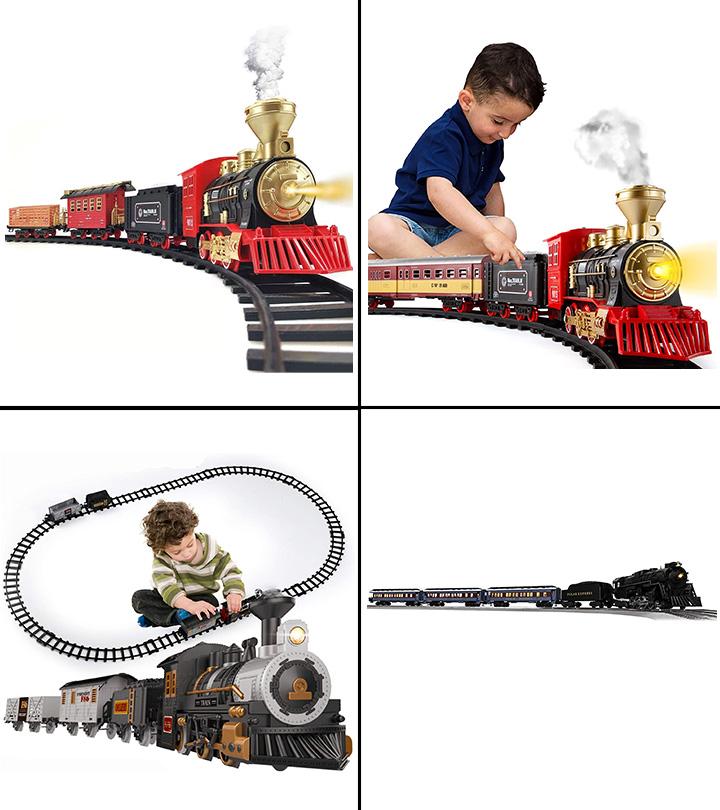  Hot Bee Train Set for Boys - Remote Control Train Toys w/Steam  Locomotive, Cargo Cars & Tracks,Trains w/Realistic Smoke,Sounds &  Lights,Christmas Train Toys for 3 4 5 6 7+ Years Old