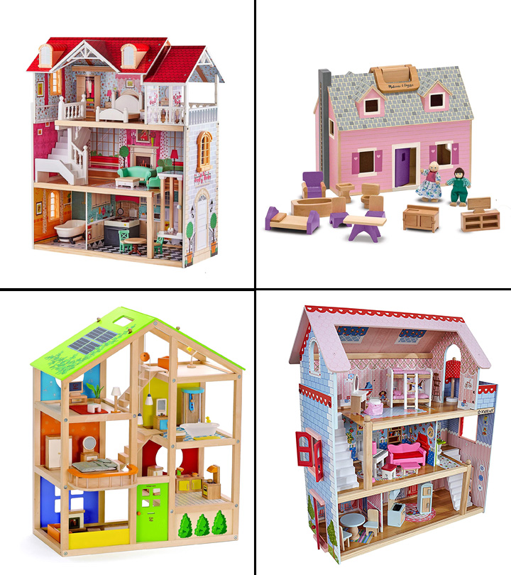 DIY Large Wooden Kids Doll House Barbie Kit Play Dollhouse Mansion  Furniture