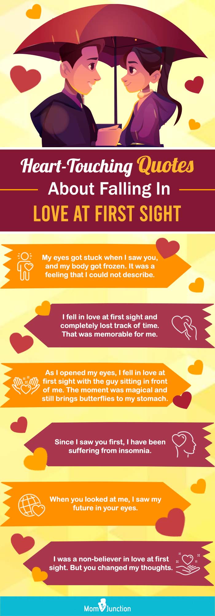 heart touching quotes about falling in love at first sight (infographic)