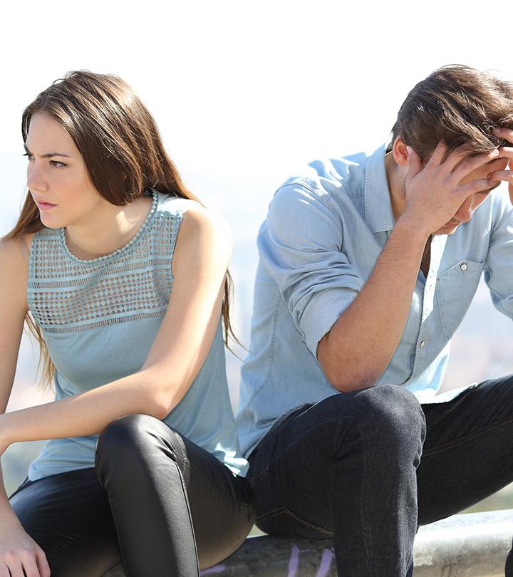 Couple Looking Distant And Unhappy Showing A Relationship Is Over