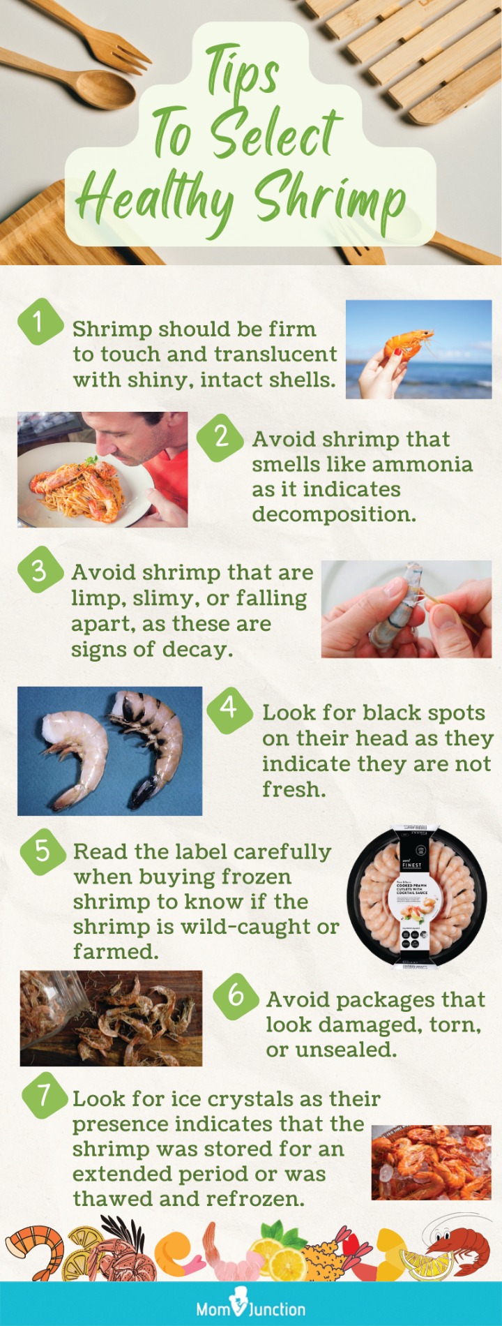 tips to select healthy shrimps (infographic)