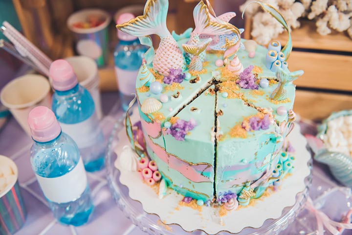 Sea Princess Cake Smash Idea For 1st Birthday