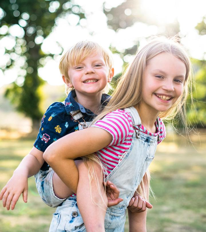 A Sister Holding Her Brother