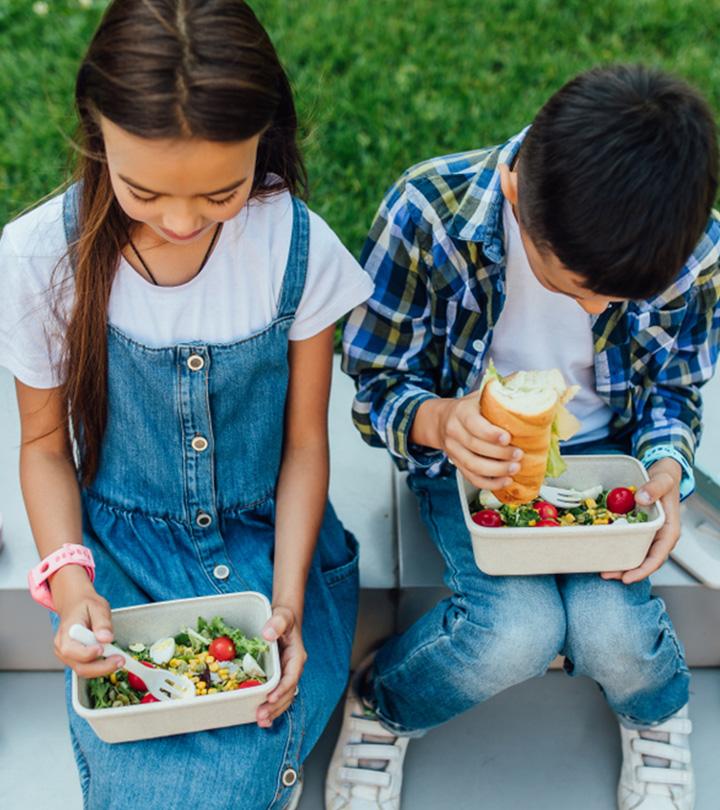 Kids Having Healthy Snacks